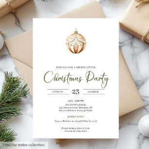 Invitation Noël scandinave vert sauge neutre et cosy