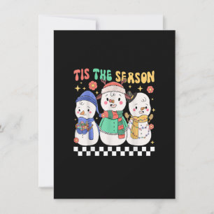 Invitation Noël super C'Est La Saison Mignonne Snowman Joyeux