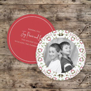 Invitation Noël Vacances Un Photo Pine Botanique Cônes