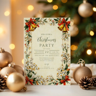 Invitation Noël vert classique