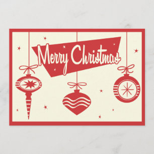 Invitation Noël vintage ornemente l'invitation de partie