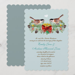 Invitation Noël Vintages Inséparables Mariage de poussettes