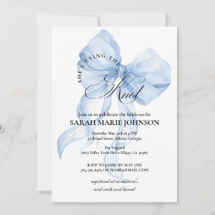 Invitation Noeud bleu Elle se marie Enterrement de vie de jeu
