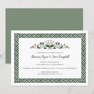 Invitation noeud celtique Floral moderne Mariage irlandais