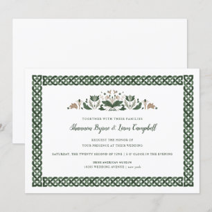 Invitation noeud celtique Floral moderne Mariage irlandais