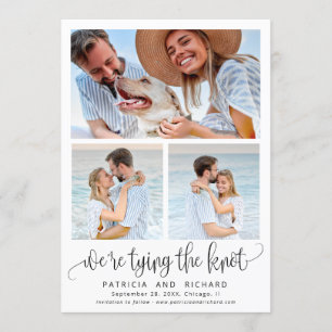 Invitation Noeud de mariage enregistrer la date 3 Photo