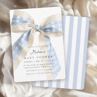 Noeud Papillon à Carreaux Bleus Baby Shower Adorab