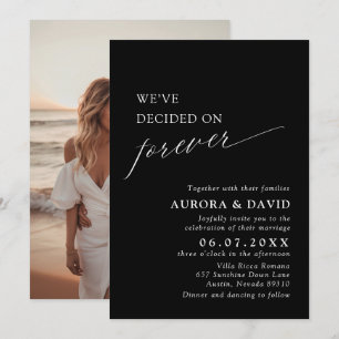 Invitation Noir & Blanc Nous avons décidé de Mariage pour tou