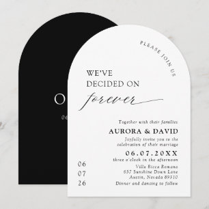 Invitation Noir & Blanc Nous avons décidé de Mariage pour tou