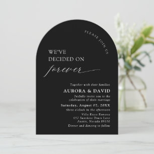 Invitation Noir & Blanc Nous avons décidé de Mariage pour tou