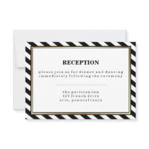 Noir Blanc Or Moderne Glam Stripes Réception