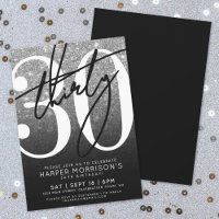 Noir Blanc Paillettes 30ème Anniversaire