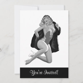 Invitation Noir & Blanc Style Pin-Up Girl 12