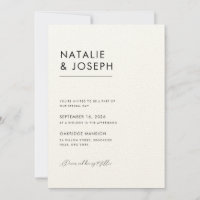 Noir & Ecru QR Code Tout en un Mariage