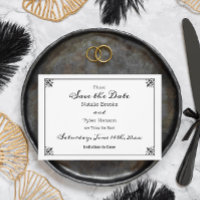 Noir et Blanc mariage d'Anime Enregistrer la date