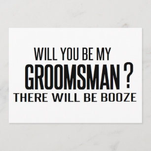 Invitation noir et blanc serez-vous mon groomsman ? mariage