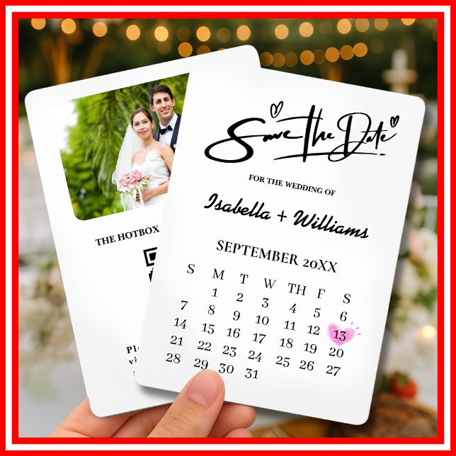 Invitation Noir et blanc Simple élégant Mariage QR moderne (Créateur téléchargé)