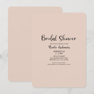 Invitation Noir minimaliste moderne Type N'IMPORTE QUELLE Fêt