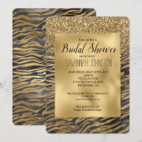 Noir Or Glitzy Glitzy Sparkle Zebra Print