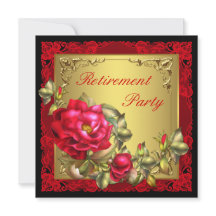 Noir Or Rose Rouge Fête de Retraite de Femme