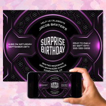 Noir rose N'importe quel âge Surprise fête d'anniv