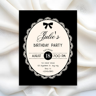 Invitation Noir vintage