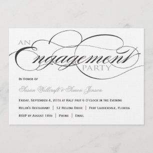 Invitation noire et blanche de partie de