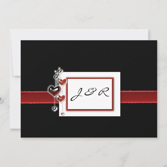 Invitation noire et rouge (Devant)