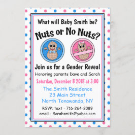 Invitation Noix ou Pas de noix genre révéler l'invitation
