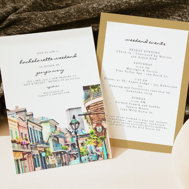 Invitation NOLA | Itinéraire Mardi Bachelorette de la Nouvell (Créateur téléchargé)