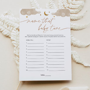 Invitation Nom Ce Bébé Tune Twinkle Star Baby shower Jeu