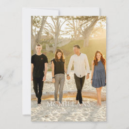 Invitation Nom de famille élégant Fête florale de Noël