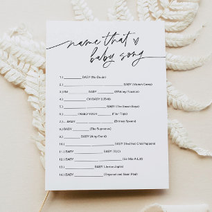 Invitation Nom EVERLEIGH Que Baby Song Game Card