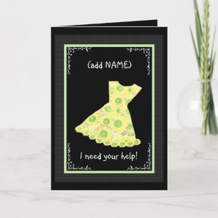 Invitation NOM PERSONNALISÉ Fleur Fille PRINTEMPS robe JAUNE
