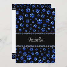 Nom personnalisé, pattes de chien de parties scint