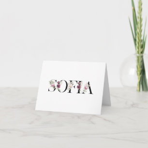 Invitation Nom Sofia.Mon nom est Sofia