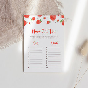 Invitation Nom That Tune Game, Berry Sweet Baby shower Jeu