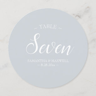 Invitation Nombre de tables de calligraphie grise