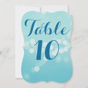 Invitation Nombres de table Aqua Modern 5 x 7