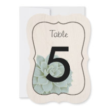 Nombres de table rustiques succulents