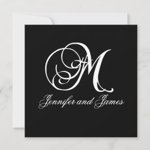 Invitation Noms faits sur commande du monogramme M de