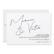 Noms modernes script calligraphie chic mariage