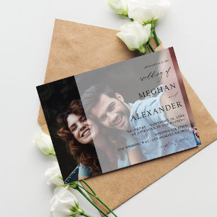 Invitation Noms Photo moderne 8H Mariage