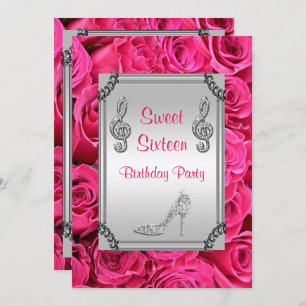 Invitation Note de musique de diamant, stylet et bonbon 16 à