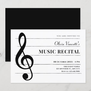 Invitation Notes de musique classique