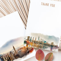 Notes de remerciement Mariage Watercolor