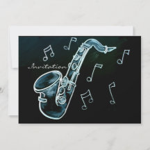 Notes de saxophone et de musique