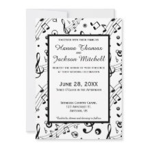 Notes musicales Noir et Blanc moderne