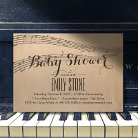 Notes musicales vintages Baby shower musical