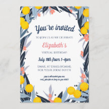 Notes tropicales Partie d'anniversaire virtuelle